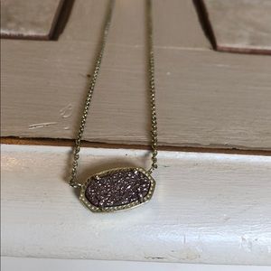 Pink drusy Kendra Scott necklace